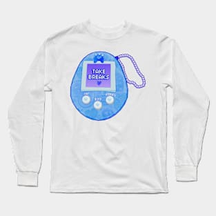 Take Breaks Retro Toy Blue Long Sleeve T-Shirt